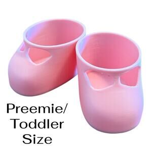 Replacement Shoes For Preemie Size Cabbage Patch 3D Printed Mary Janes Pink